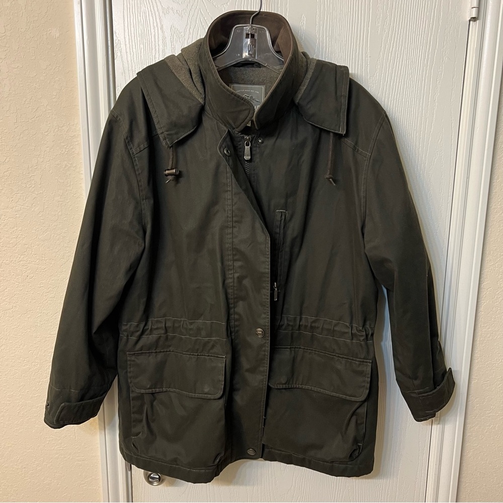 Pacific Trail Women's Vintage Full-Zip Fleece-Lined Brown Utility Jacket w/ Hood